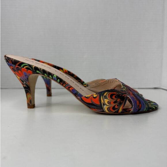 Sacha London Mulit-Colored Mules open toe Heels 8 - Picture 8 of 12